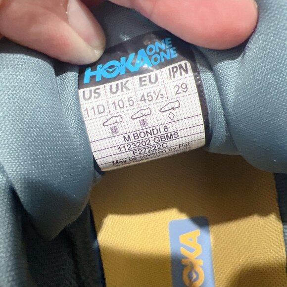 HOKA One One Bondi 8 Running Shoe Sneaker Goblin Blue/ Mountain Spring Men US 11 - Picture 10 of 10